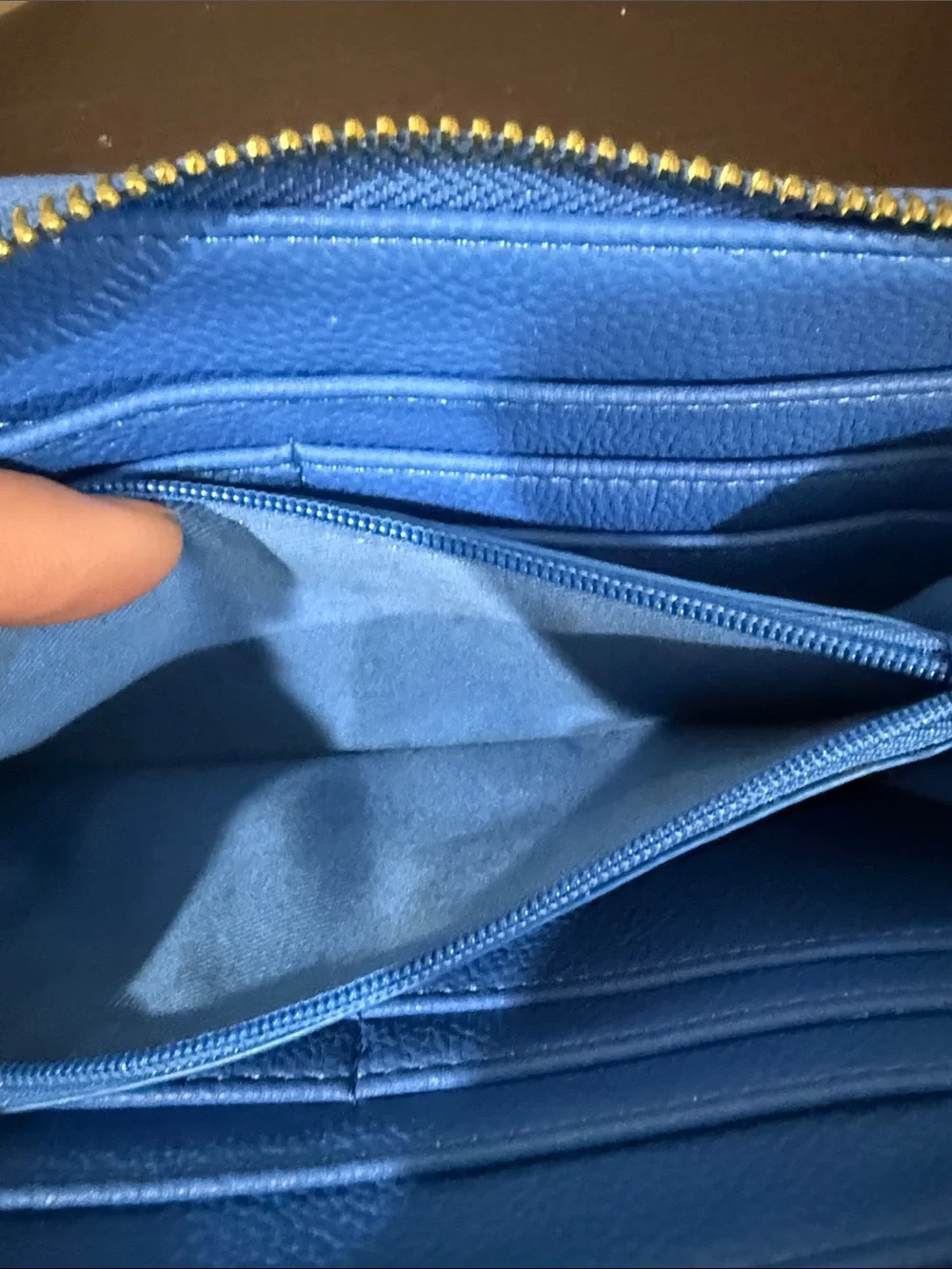 Blue Leather Phone Wallet Case - Unbranded